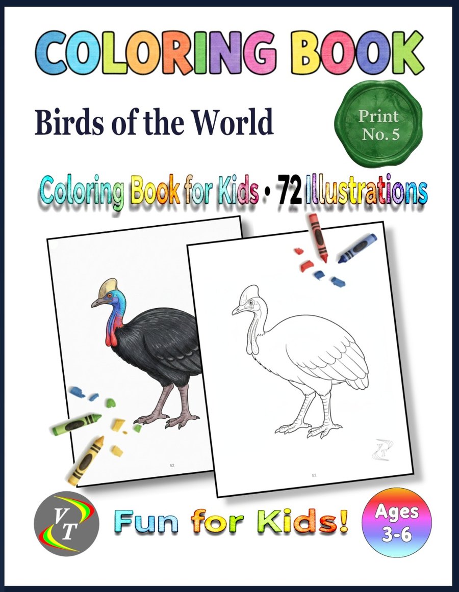 Birds of the World Coloring Book for Kids — Book 5 cover